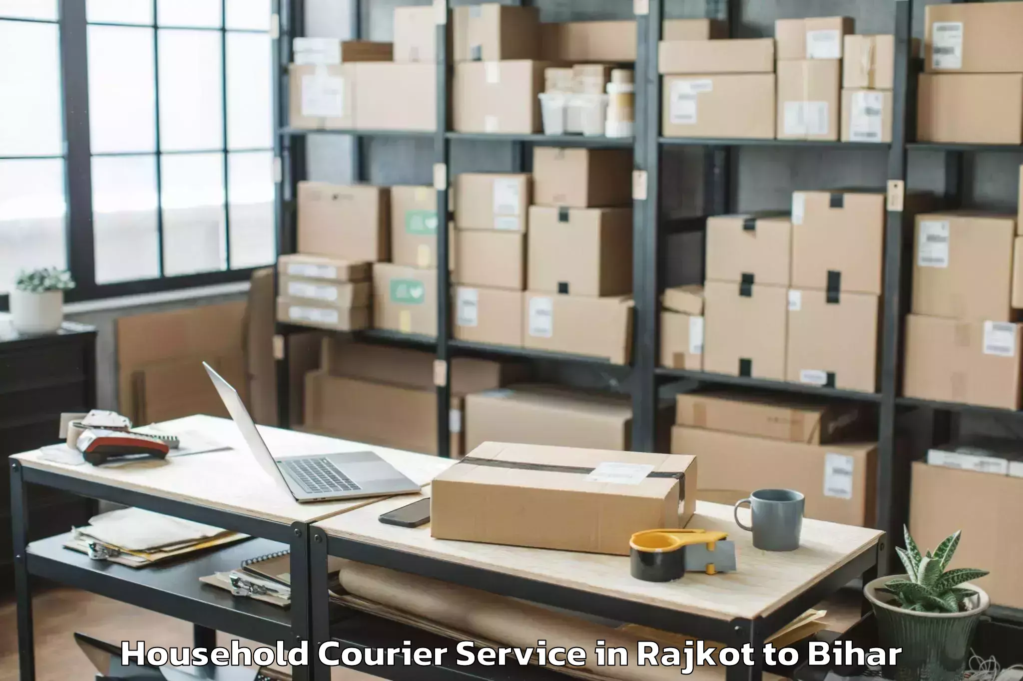 Top Rajkot to Tilka Manjhi Bhagalpur Univers Household Courier Available